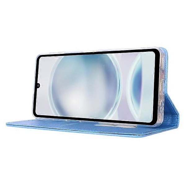 Kompatibelt Plånboksfodral för Sharp Aquos Sense 8 Silkeslen Textur Läder Flip Skyddande Telefonfodral Blue