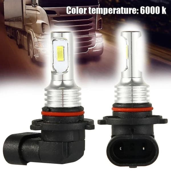 2-pack 9005 Hb3 LED-strålkastarlampor, 35W helljus, 4000lm, 6000K vit.