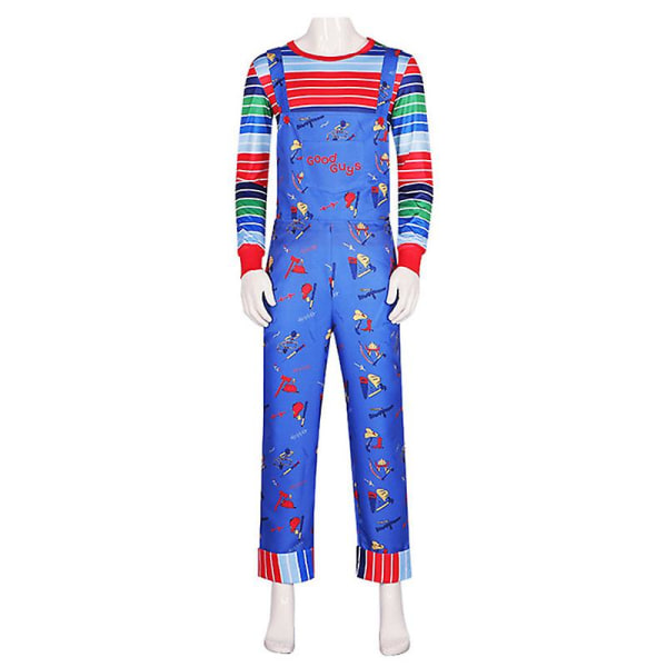 2023 nya Cosdaddy Chucky Cosplay Kostymer Vuxen Herrskjorta Byxor Kostymer Barn Halloween Cosplay Kostym Adult mens XL