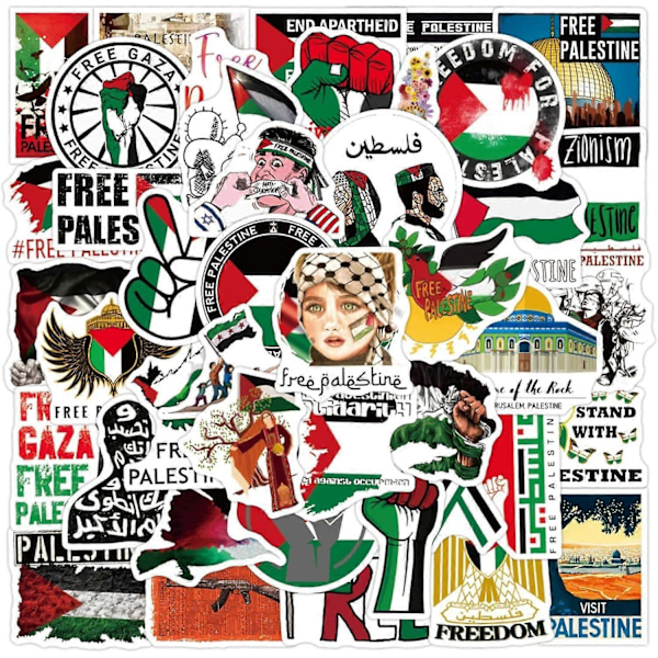 Gratis Palestina Klistermärken, |50st| Fred på Jorden Klistermärken för Tonåringar och Vuxna, Vattentäta Vinyl Dekaler för Kvinnor, Män, Vattenflaskor, Laptop, Skateboard