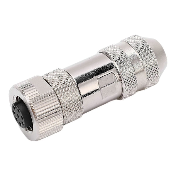 M12 Sensor Kobling 8 Pin IP67 Vanntett Kaldpressing Hunn Luftfart Plugg for Bil RV Båt