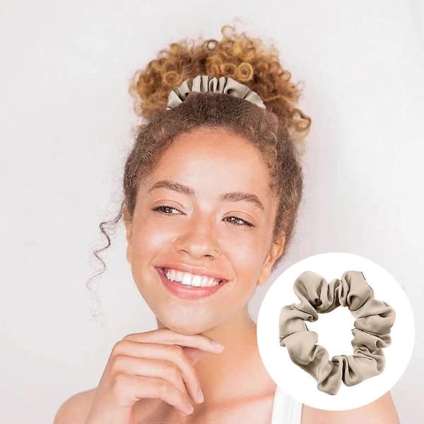 Svart sateng scrunchie, sateng scrunchie for jenter | Søt sateng scrunchie, for menn og kvinner
