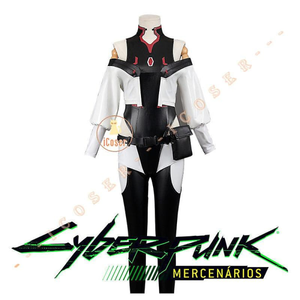 Anime Cyberpunk Edgerunners Lucy Cosplay -asu Peruukki Haalari Takki Asu Lucyna Kushinada Takki vyölaukku Halloween-juhla naisille XL