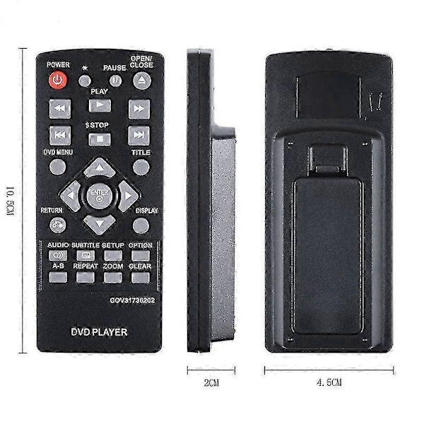 Fjernbetjening kompatibel med LG DVD-afspiller COV31736202 kompatibel med DP132NU DP132