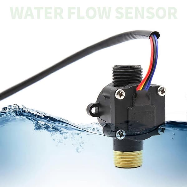 G1/2 Vann Messing Hall Effekt Flow Sensor Måler Flowmåler 1-30L/min