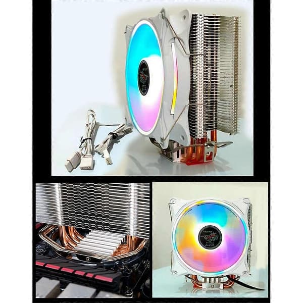 Højeffektiv kølende CPU-kølerblæser 4pin 4 varmerør Støjsvag blæser til intel/for