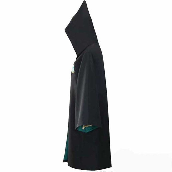 Unisex barn Vuxen Slytherin Cosplay Potters Robe Wizard Häxa Kappa Fest Cosplay Flickor Pojkar Kvinnor Män Män Halloween Kostym Set 11 Kids 135