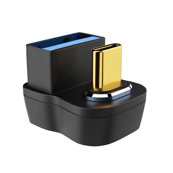 10 Gbps Type C Han til USB 3.0 Hun 90 Graders Vinkelret OTG Dataadapter