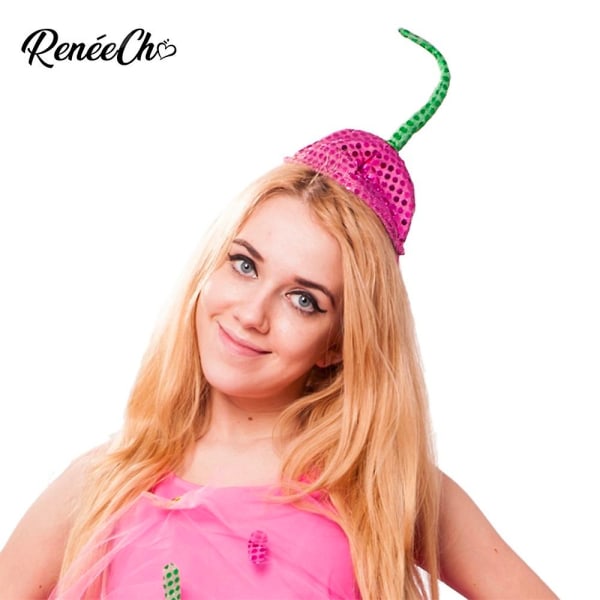 Reneecho Naisten Cupcake-asu Aikuisten Halloween Hauskat Ruoka-asut Vaaleanpunainen kakku Cosplay-asu Carnival Syntymäpäiväjuhla pukeutuminen
