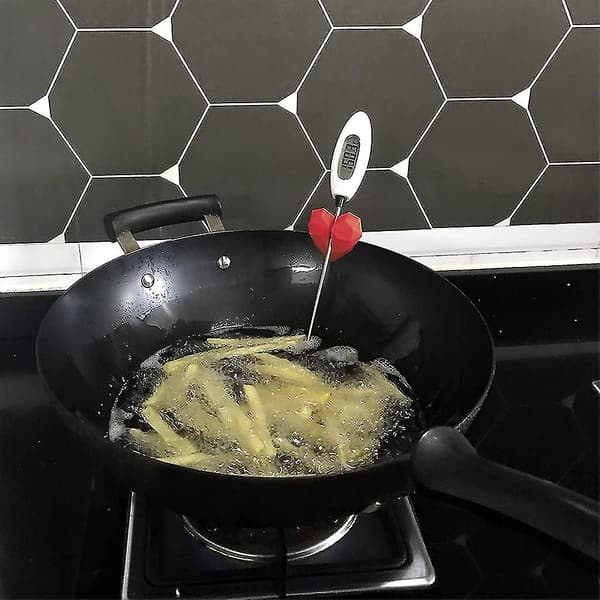 2 Delar Silikon Repskyddande Grytklämma Godis Termometer Matlagning