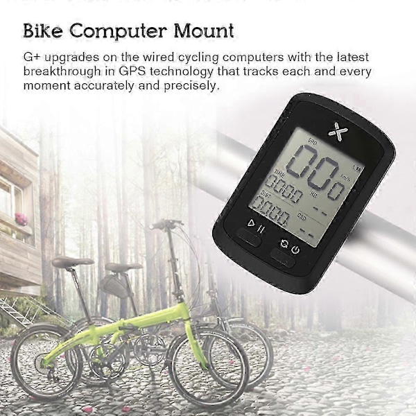 Cykelcomputer G+ Trådløs GPS Speedometer Vandtæt Racercykel MTB Cykler Baggrundslys Bt ANT+ med Kadence Cykelcomputere