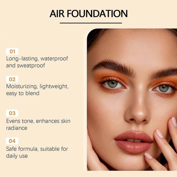 Fuld Dækning Foundation - Concealer Flydende Foundation Mat Cremet Foundation Udglattende Letvægts Fejlfri Makeup Base B