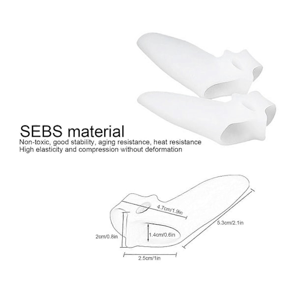 Fot Bunion Korrigeringskit Hög Elasticitet Hallux Valgus Korrigerare Tå Separatorer