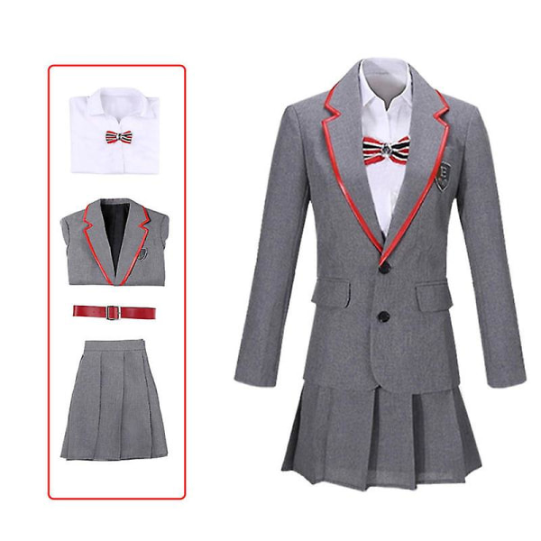 2022 Uusi Cosdaddy Las Encinas Elite School univormu puku Mies naisten puku paita hame laskostettu Jk-sarjan cosplay-asu Women XL