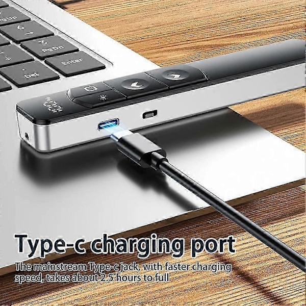 2.4Ghz Trådlös Presentatör Fjärrkontroll PPT Sidvändare USB Infraröd Presentatör Penna för Projektor Powerpoint Slide