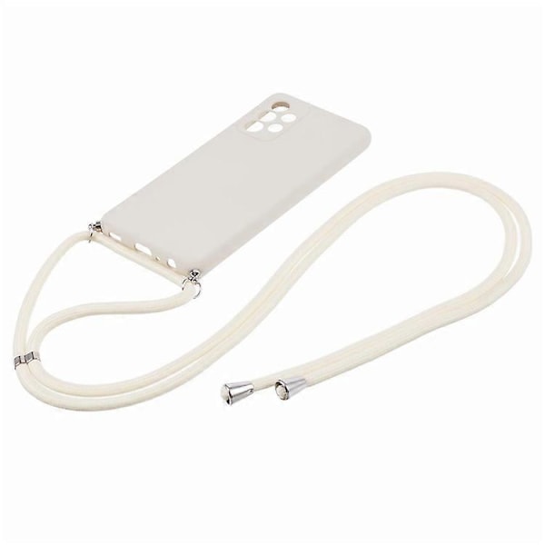 Kompatibelt Skal för Samsung Galaxy A52 4G / 5G / A52s 5G, Exakta Utskärningar, TPU-skydd med Långt Snöre White
