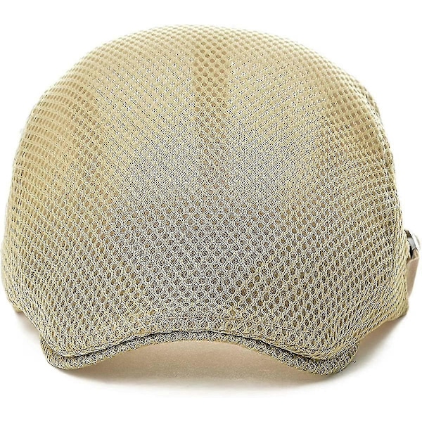 Herr Andningsbar Mesh Sommarhatt Justerbar Newsboy Basker Ivy Flat Cap