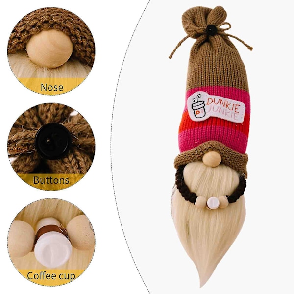 Sæsonbestemt & Julepynt Dejlige Ansigtsløse Gamle Mand Dukke Ornamenter Kaffekop Strikket Dukke Rudolph Ornamenter Q
