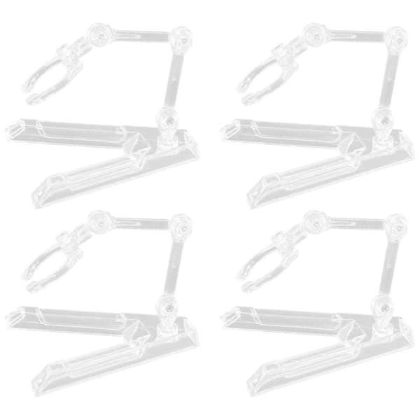 4 stk. Skrivebordsfigurholder Plastfigur Stativ Utstillingsstativ for Figur