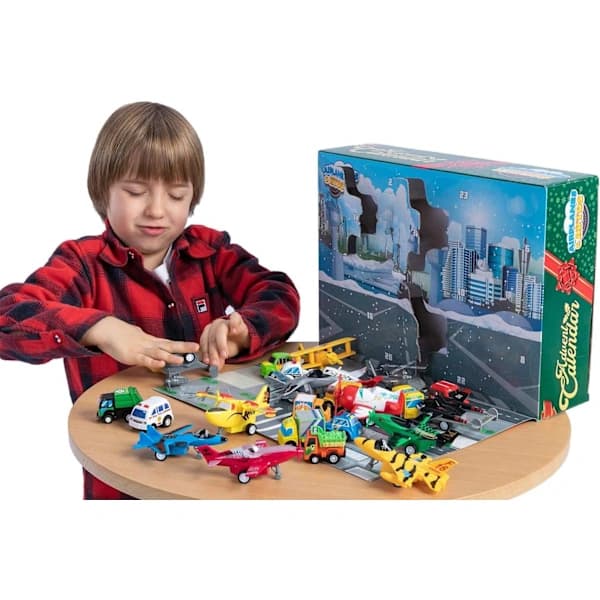 Adventskalender Leketøy for Barn, Biler & Fly