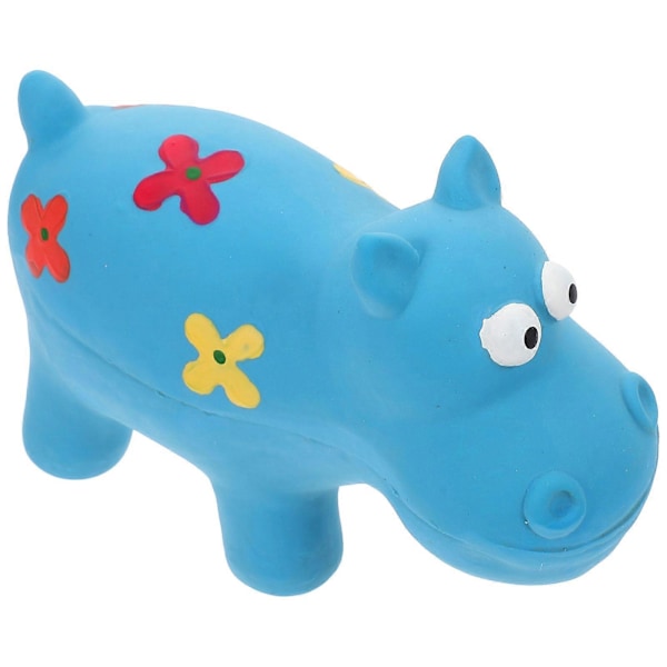 Hundleksak för molarer, pipig bitring, flodhästformad tuggleksak, rolig leksak