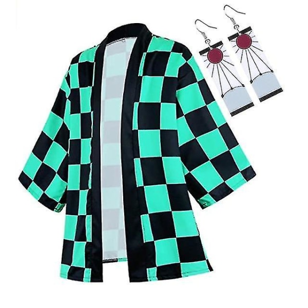 Bästa Discountanime Cosplay Costume Demon Slayer Kimetsu No Yaiba Haori Kimono Agatsuma Zenitsu Kochou Shinobu Summer Coat Shirt Anime Clothes F M