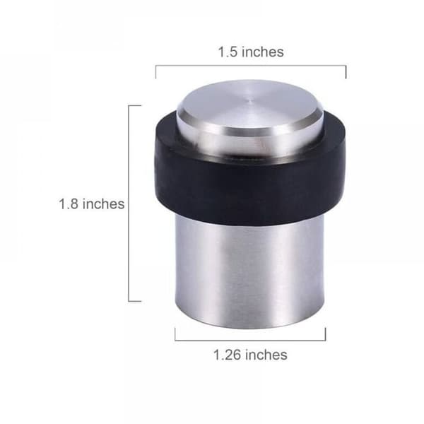 10 X Gulvmontert Dørstopper 4,5 cm i Rustfritt Stål Dørstopper Dørblokk