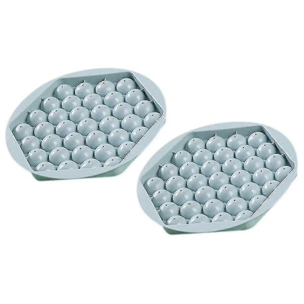 2-pack hexagon rund iskubbricka med lock, mini cirkel isboll-a