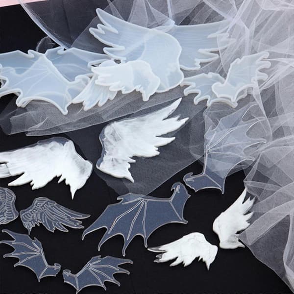 Engel Djævel Vinge Form Epoxy Resin Form Halloween Ond Vinge til Vedhængsfremstilling