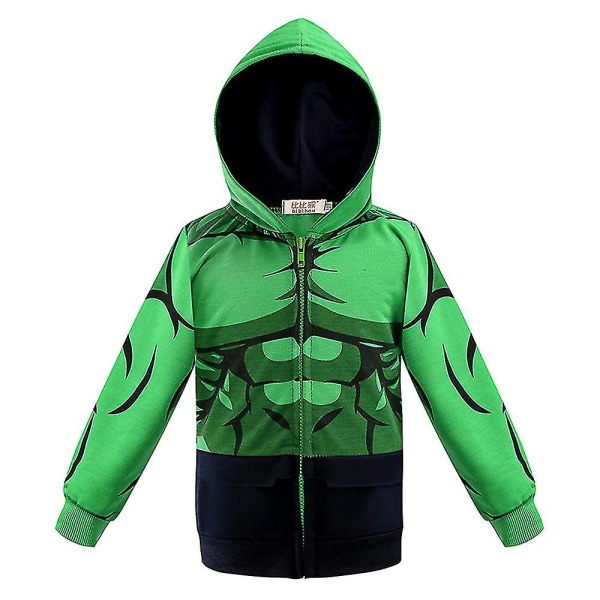 5-8 år Barn Huvjacka Hulk Planes Cars Print Zipper Coat Ytterkläder Hulk 5 Years