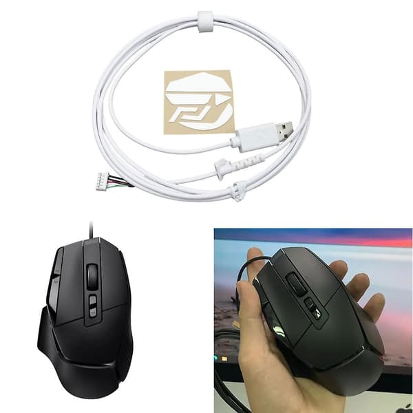 1 Sett Slitesterk USB-musekabel og museføtter for Logitech G502 X kablet mus