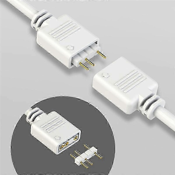 5V 3-Pin Förlängningskabel för Dator Moderkort 1 Punkt 2 Hub Kabelanslutning Förlängning ARGB Splitter,