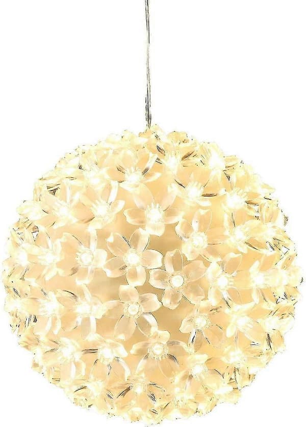 100 LED Lyskule Varmt Hvit Julepyntkule Julelys Julekule Ca. 15 cm