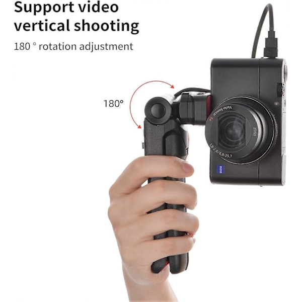 Lättviktigt Portabelt Fjärrkontroll Mini Stativ Handhållet Fotograferingsgrepp för Sony ZV1 RX100 VII M1 M2 M3 M4 M5 M6 M7 A6000 A6100 A6300 A6400 A6500 A6600
