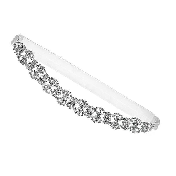 Brud Bryllup Strømpebånd Benstrømper Elegant Rhinestone Sølv 1 Sett
