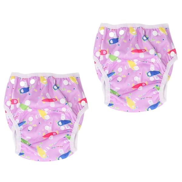 Baby Badeshorts Bleie Vanntett Knappjustering Pustende Gjenbrukbar Småbarn Bade Dusj Badeshorts Bleie for Svømmeundervisning T19