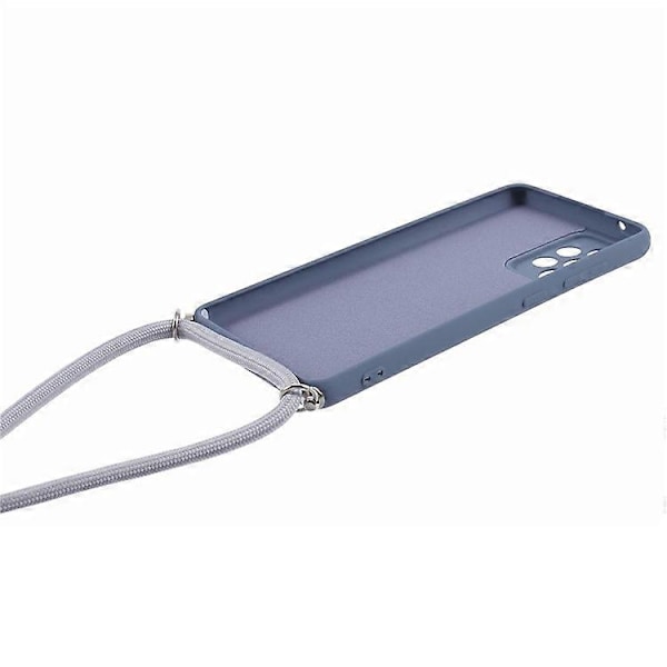 Kompatibelt Skal för Samsung Galaxy A52 4G / 5G / A52s 5G, Exakta Utskärningar, TPU-skydd med Långt Snöre Grey
