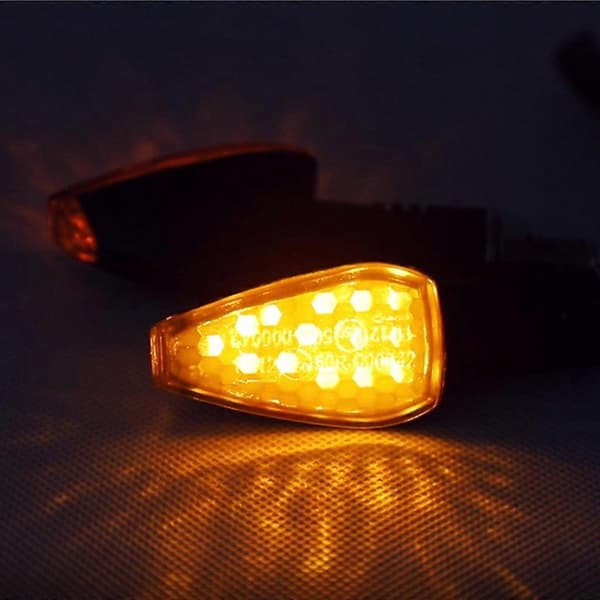 Indikatorlys Blinklys Motorsykkel LED Blinklys Indikatorlys Gul