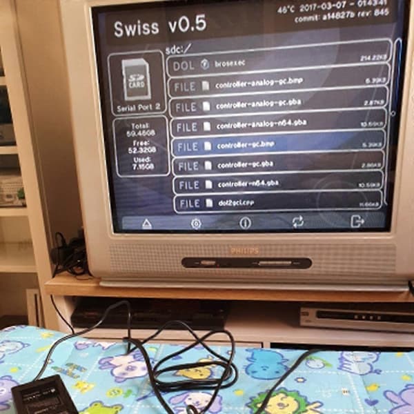 for NGC NTSC, SD2SP2 Adapter Erstatning for Swiss Boot Disc Mini DVD