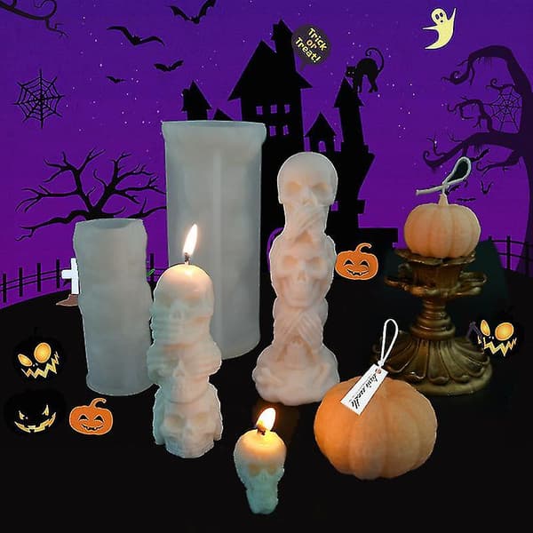 Halloween Horror Kranie Silikone Ornament Form