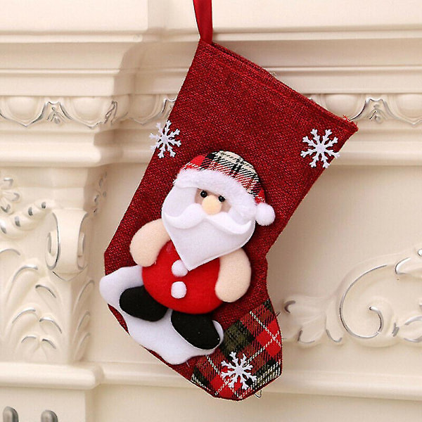 Julgransprydnader Julgran Hängande Party Gran Strumpa Socka Gåva Godispåsar Härlig Presentpåse Q