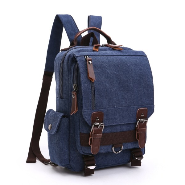 ny liten canvas ryggsäck män Reseryggsäck Multifunktionell axelväska för kvinnor Laptop ryggsäck Skolväskor Dam Daypack black 2