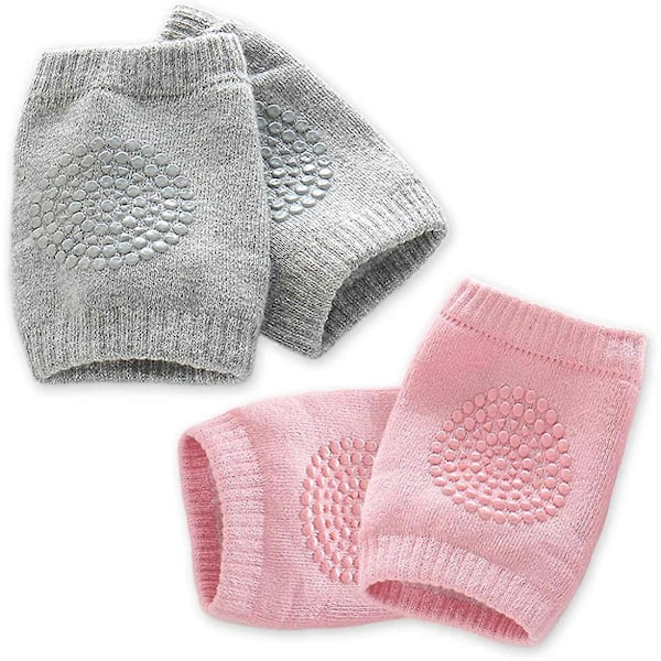 Krypebeskyttere til baby, antiskli knebeskyttere for baby gutt og jente (2 par)
