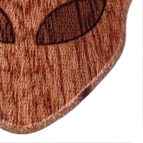 Cool Skull Gitarrplektrum Halloween Skrämmande Massivt Trä Musikinstrument Tillbehör Typ A(sapele)