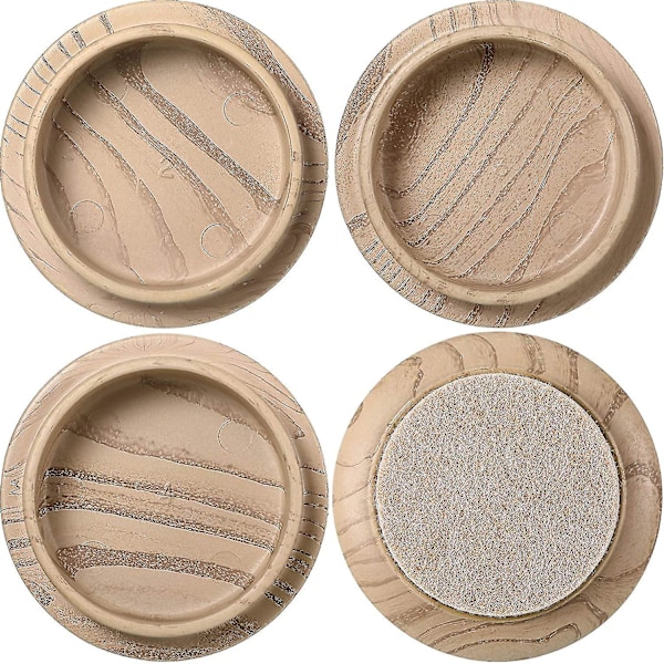 Filt Golvkoppar Hjul, 60mm 2.4 Tum Halkfria Golvskydd För Möbelben, Stolsben, Trä, Laminatgolv, 4st