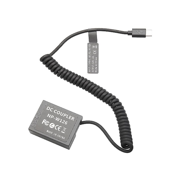 Np W126 Dummy Coupler Batteri Type-c Fjederkabel Til X-s10 Xt1 Xt30 Xt100 Xt200 Hs50exr X100f Xa20 X-pro3