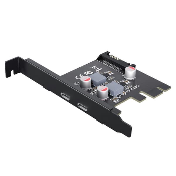 Type-C Riser-kort PCI-E til Type-C Adapter PCI-Express Slot 1X for hurtiglading