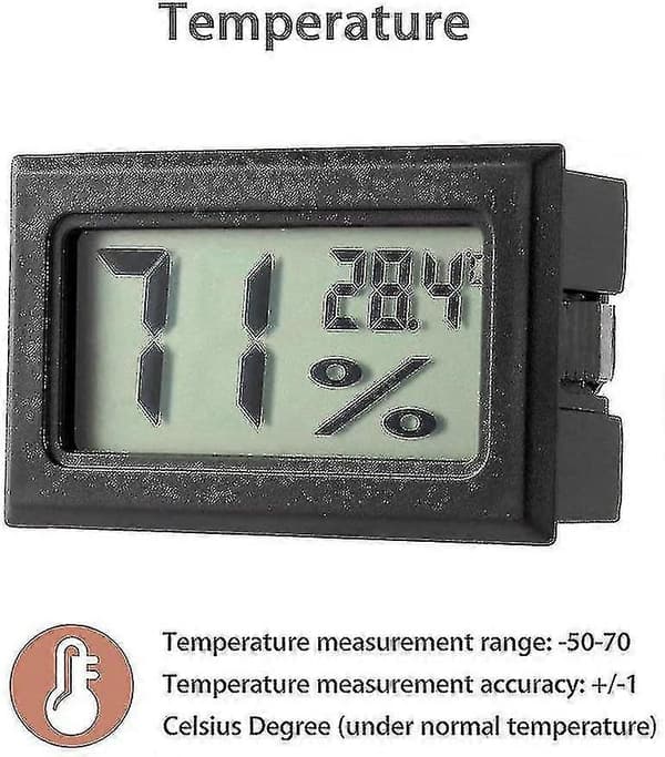 5-pack Mini Hygrometer Liten Digital Termometer Hygrometer LCD-skärm Inomhus