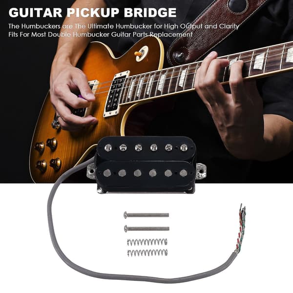 Elektrisk Gitarr Humbucker Mickar Stall Alnico V Pickup Svart