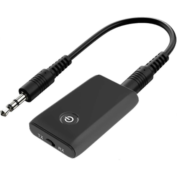 Bluetooth 5.0 Lähetin ja Vastaanotin, 2-in-1 3.5mm Langaton Audioadapteri, aptX Matala Latenssi, TV/Kuulokkeet/PC/Kotistereo/Kaiuttimet